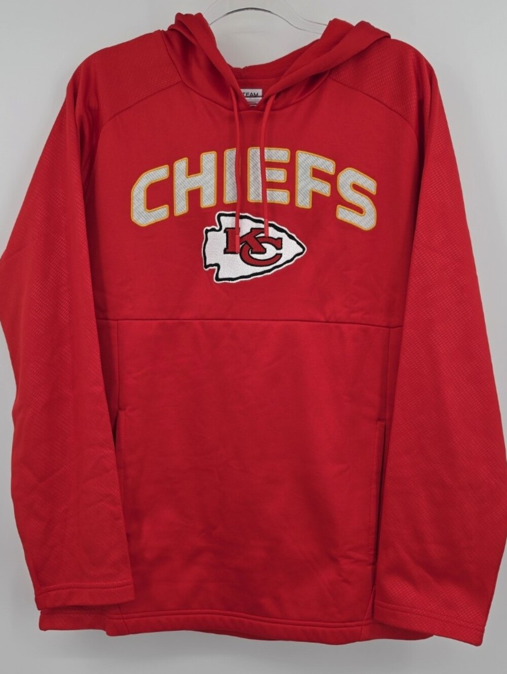 NFL Team Apparel Kansas City Chiefs Sweatshirt Hoodie Mens Medium Red Pockets